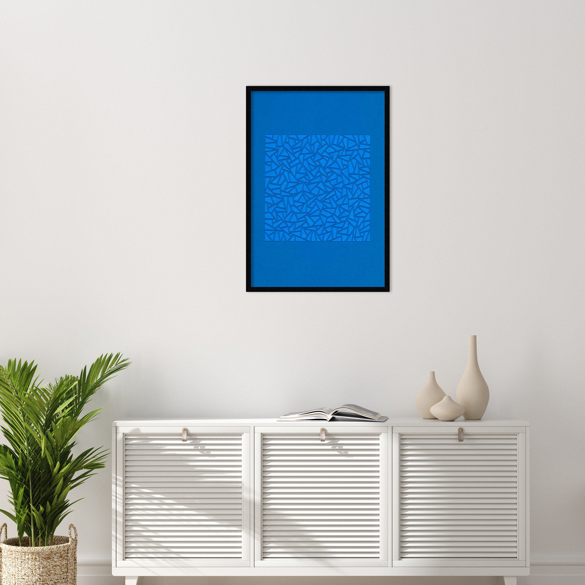 Blue World by Alex Dunn, Black, 33" H x 23" W