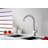 Quest Collection High-Arc Single Handle Kitchen Faucet with 2-Function Pull-Down Spout Sprayer - Brushed Nickel-36865995