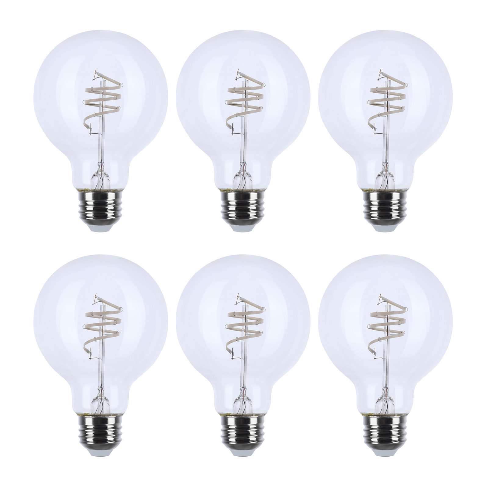 Deena 6W G25 Coil Filament LED Clear Bulb