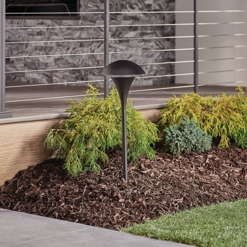 Chikaima Bronze Metal Pathway Light, Black
