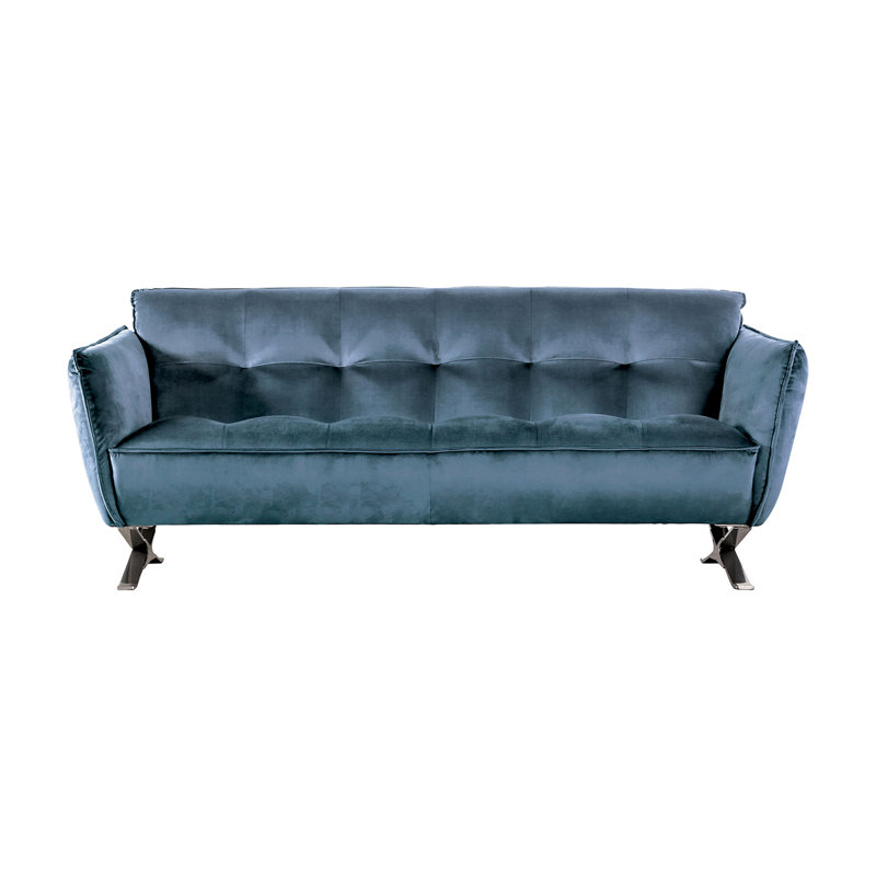 80" W Contemporary Sofa, Teal