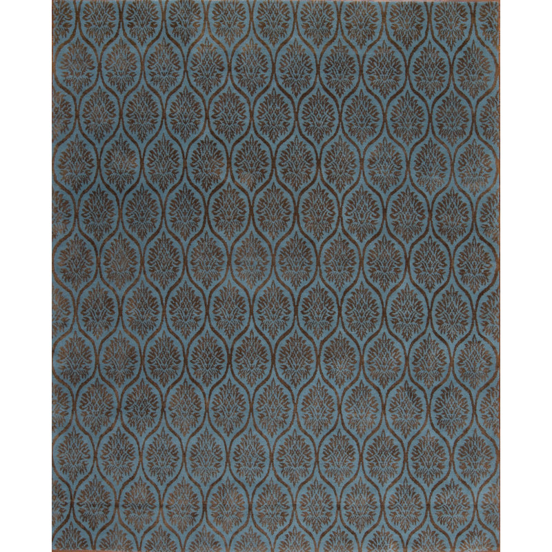 Modern Tibet Hand Knotted Area Rug, Rectangle 4' x 6'
