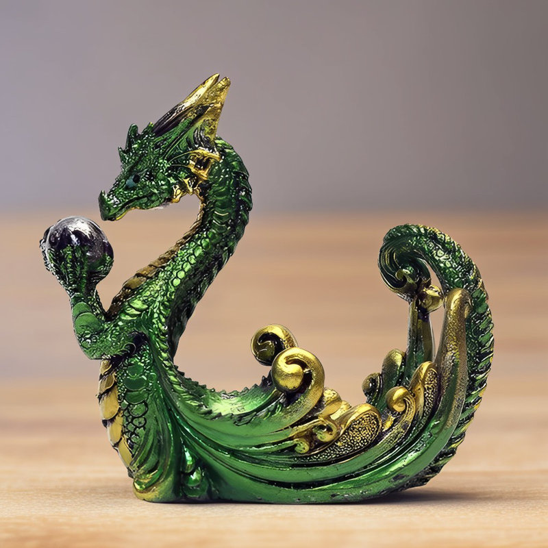 Brûleur d'encens 4 po H Dragon, Vert