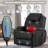 Power Recliner Chair with Massage and Heat,Faux Leather Electric Reclining Recliners Chair with LED Lights,Lumbar Pillow,USB Port for Living Room-789174806
