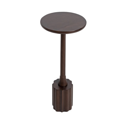 Nisha Modern Round Mango Wood Drink Table