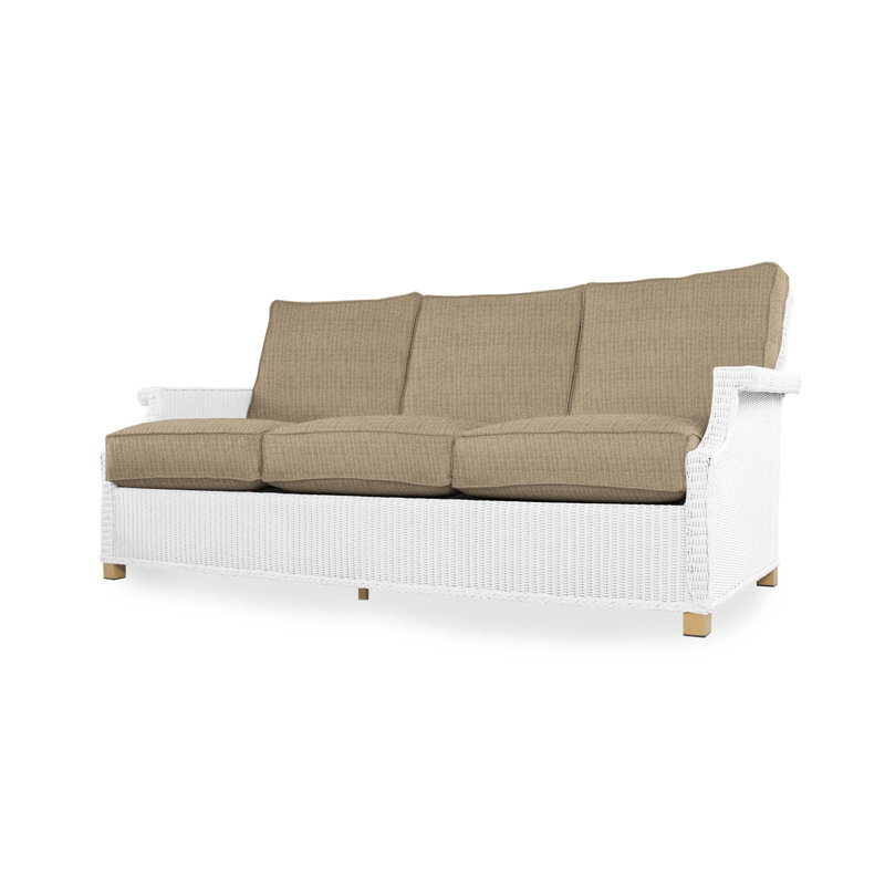 Hamptons Outdoor 3 - Seat Patio Sofa, White, Cottage Pepper