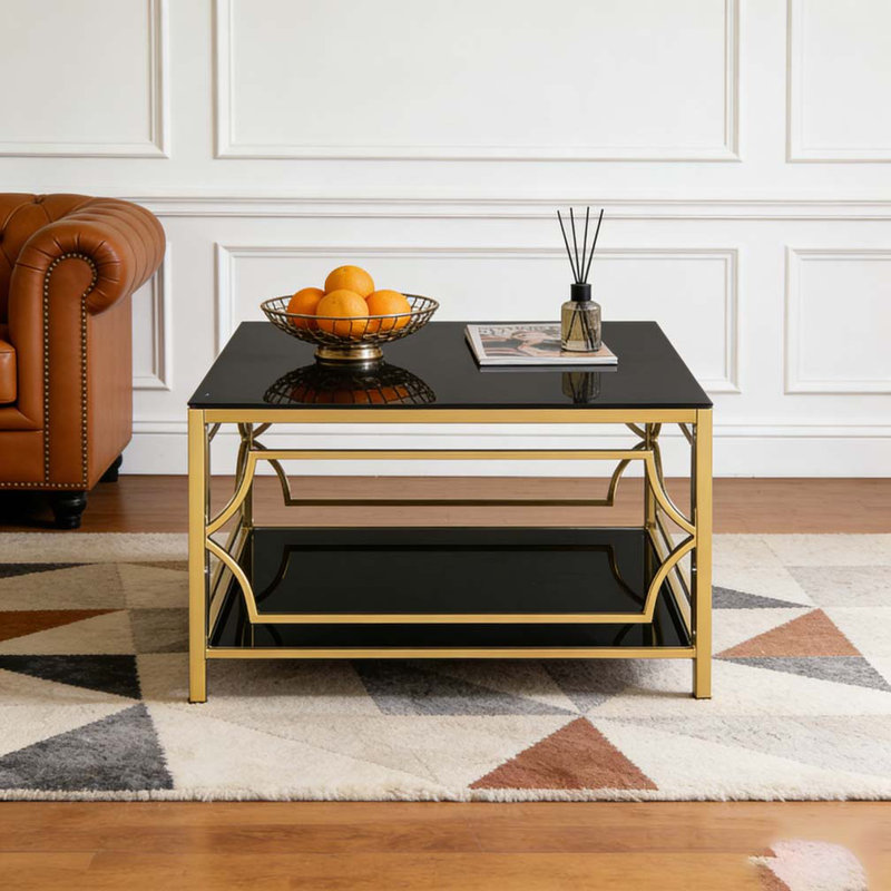 Table basse carrée, Noir