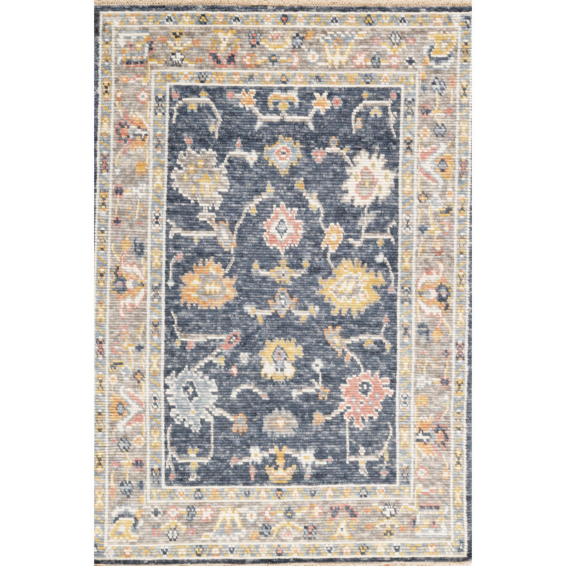 Cascade Hand Knotted Wool Area Rug, Rectangle 5' x 7'