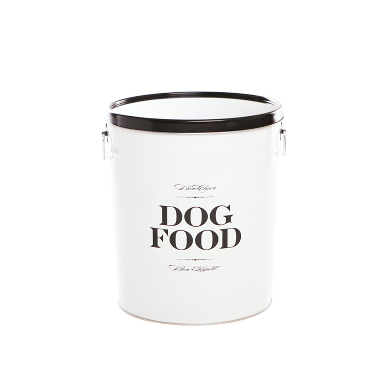 Bon Chien Metal Food Storage Container, Black, medium