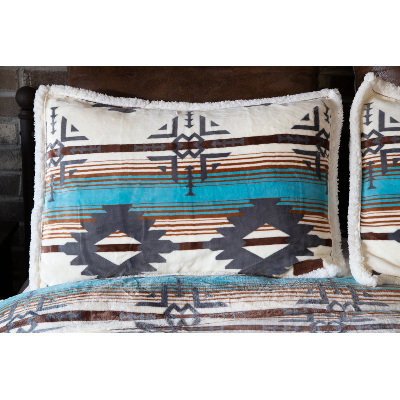 Ensemble de grand lit Wrangler Lone Mountain, Grand couvre-lit grand + 2 taies décoratives stan