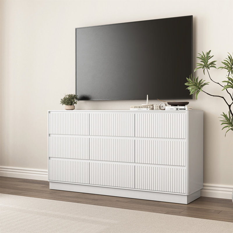 59 " W 9 - Drawer Dresser, White