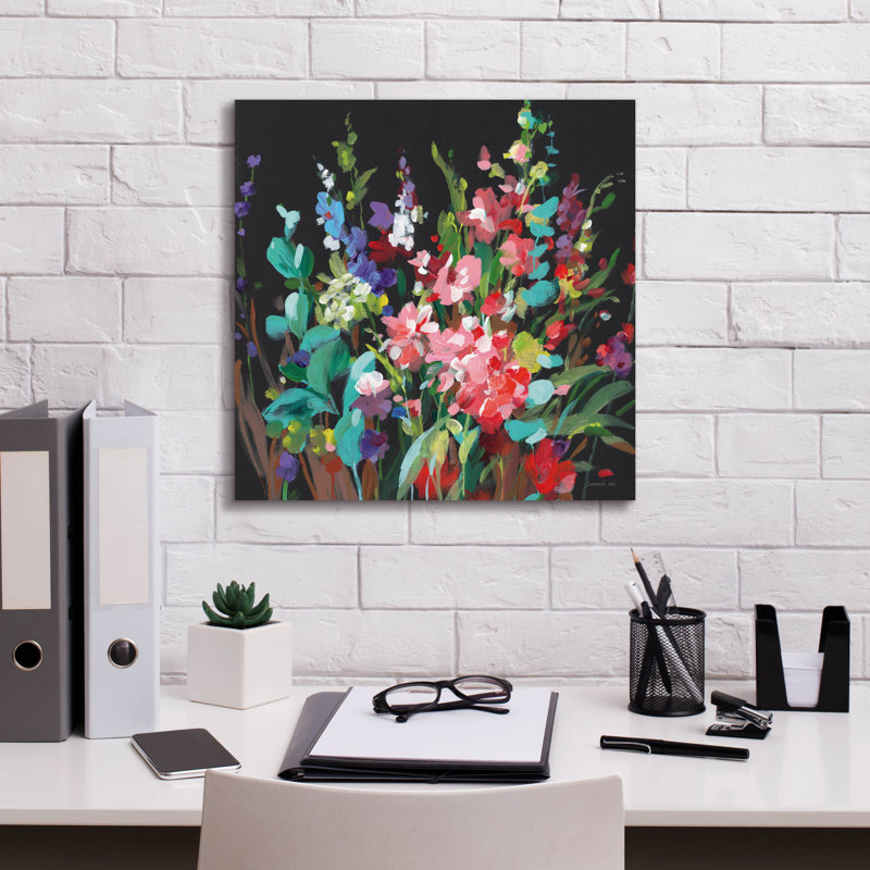 «Brightness Flowering» par Danhui Nai, art mural sur toile, H 18 po x l 18 po