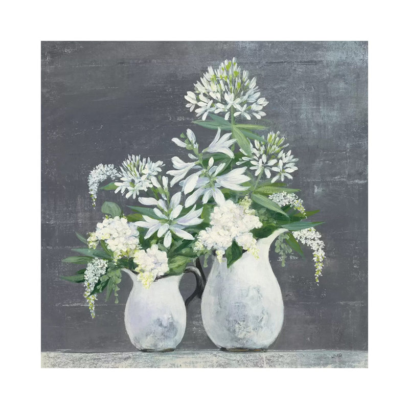 Later Summer Bouquet III White Vase by Julia Purinton - Wrapped Canvas Print, 30.48cm H x 30.48cm W