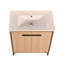 Base de meuble-lavabo 30 po avec lavabo, armoire de rangement avec portes, bois d'ingénierie