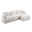 Canapé modulaire moderne avec jupe amovible et tissu chenille-129025513