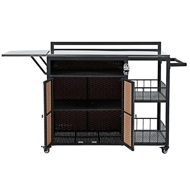 Chariot pour barbecue avec îlot de cuisine pour l'extérieur
