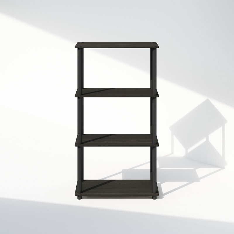 Creekside Plastic Etagere Bookcase, Espresso, (4 Shelves) 43.3" H x 23.6" W x 11.6" D