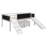 Arcadia Loft Bed With Two Storage Boxes, Rustic Pine And Chalkboard-79611187