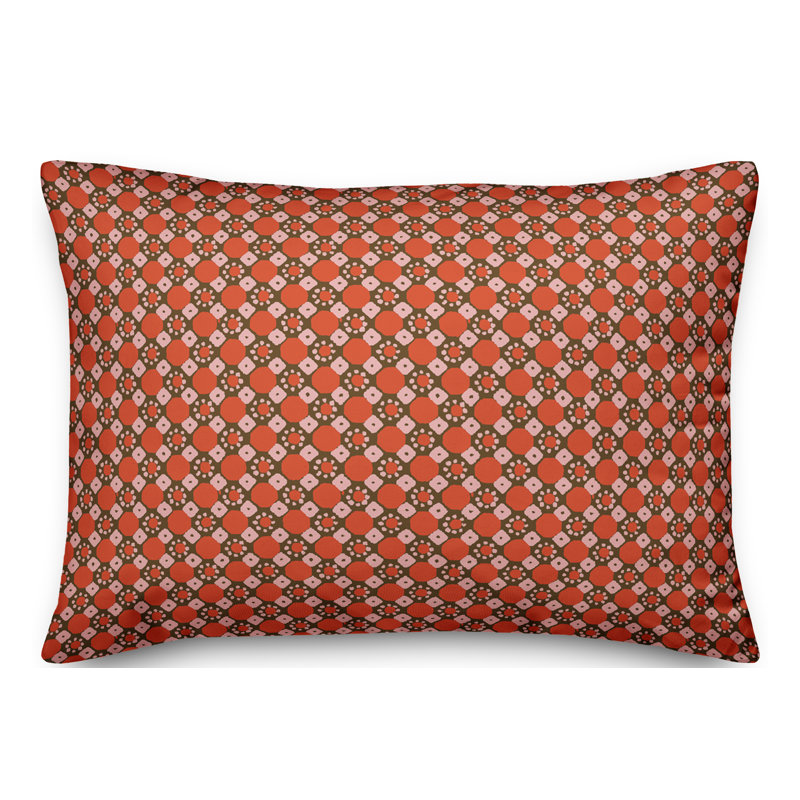 Coussin Folk, Rouge / Rose