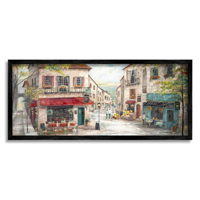 " Traditional Town Square Landscape Vintage Bistro Architecture " by Ruane Manning