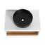 Meuble-lavabo flottant de 30 po avec lavabo vasque rond noir mat, meuble-lavabo mural avec rangement ouvert, finition blanche avec comptoir durable, conception moderne peu encombrante (livré dans 2 boîtes)-214441250