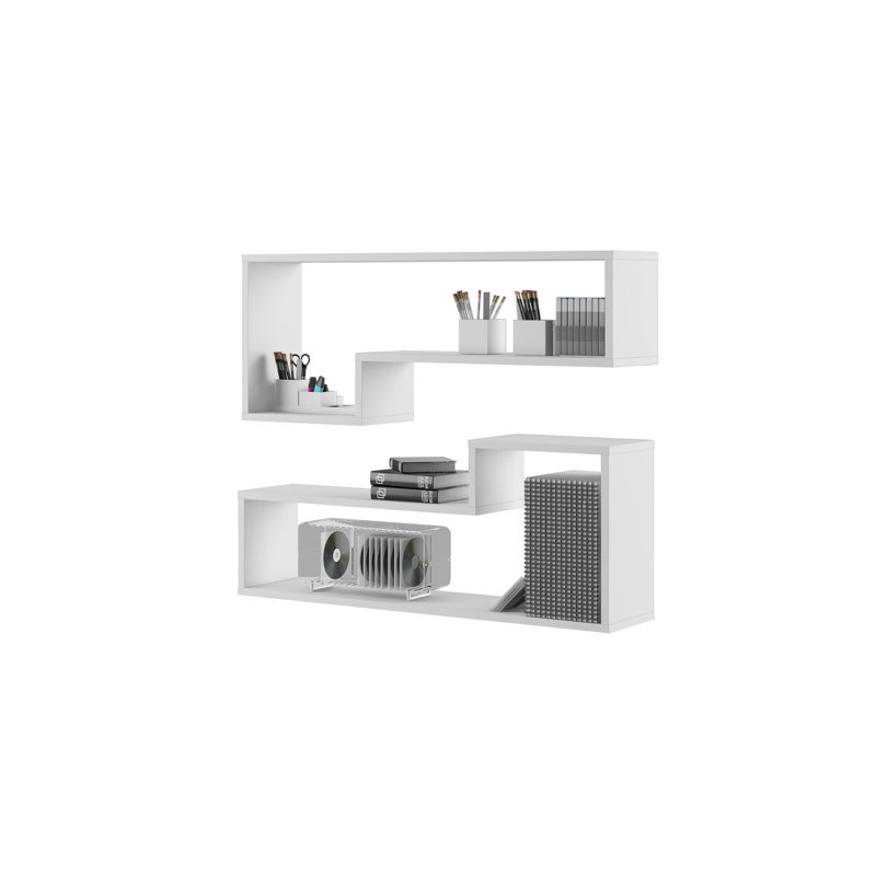 6 Piece Accent Shelf, White