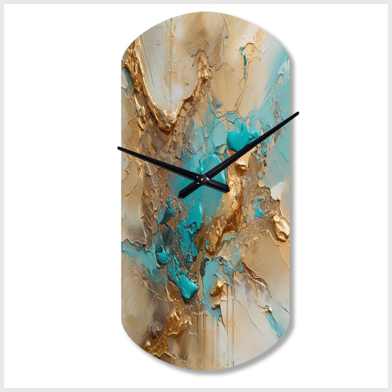 Horloge murale cylindrique en métal Gold, Grand
