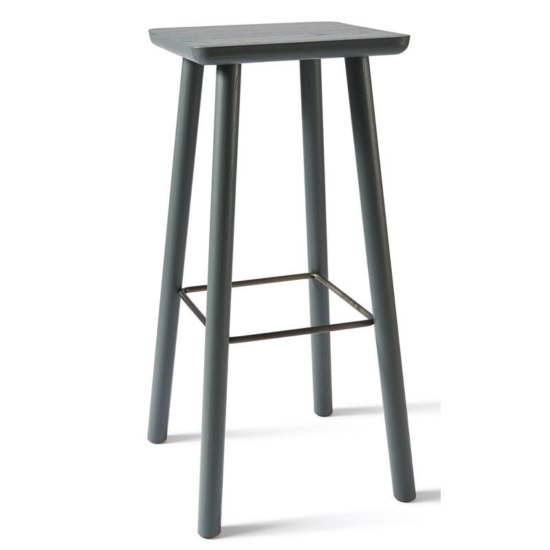 Solid Wood Counter Stool, Grey