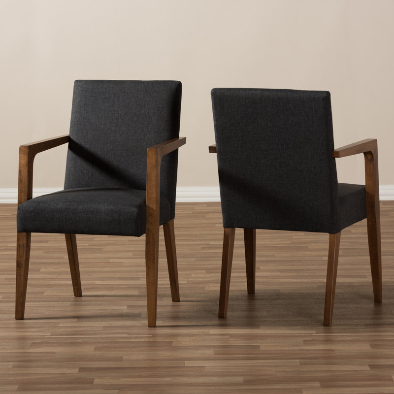 Fauteuil Keever, Polyester gris foncé