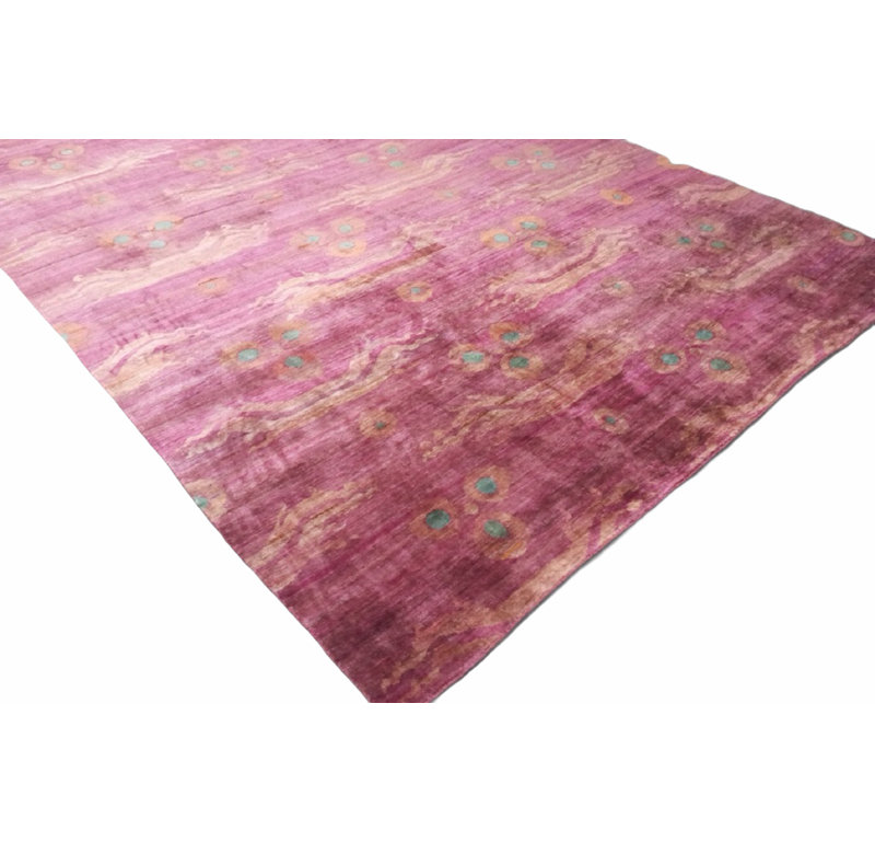Rumi Silk Dragon Rose Rug