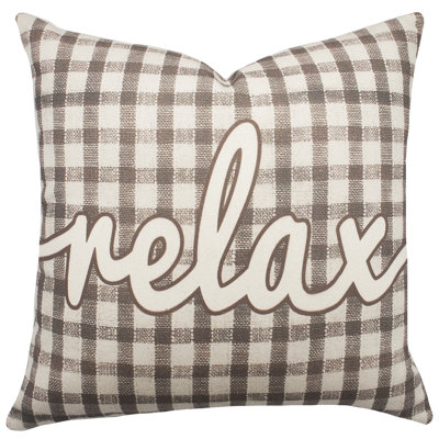 Relax Plaid Cotton Blend Reversible Throw Pillow