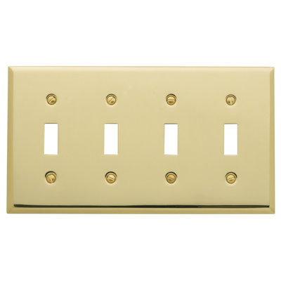 4-Gang Toggle Light Switch Wall Plate