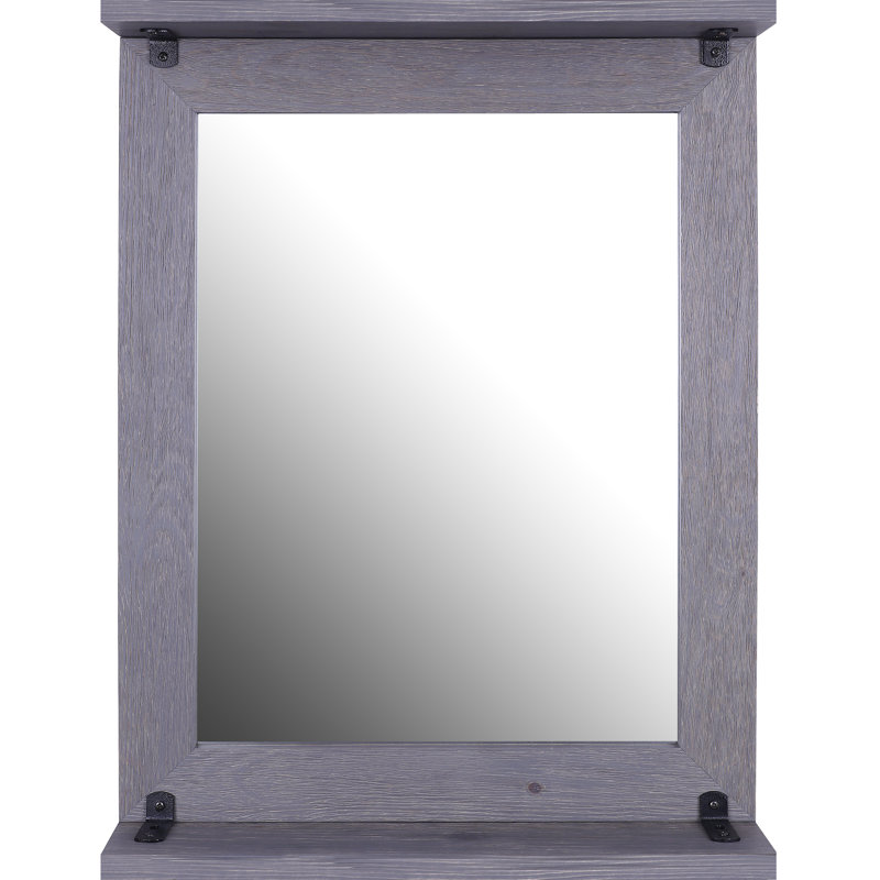 Miroir mural traditionnel avec tablettes Hellam