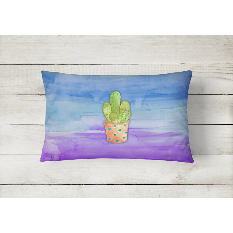 Coussin lombaire en aquarelle modern cactus
