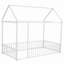 Structure de lit en métal avec clôture-591055767-591055761