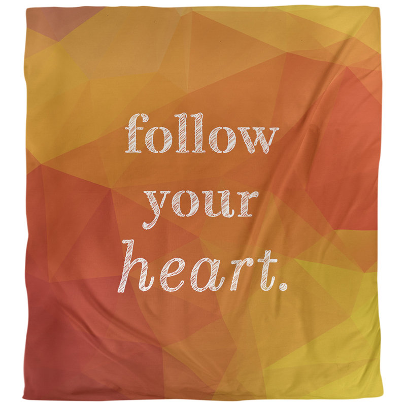 Housse de couette simple suivre votre citation cardiaque, Housse de couette pour grand lit, Ambre