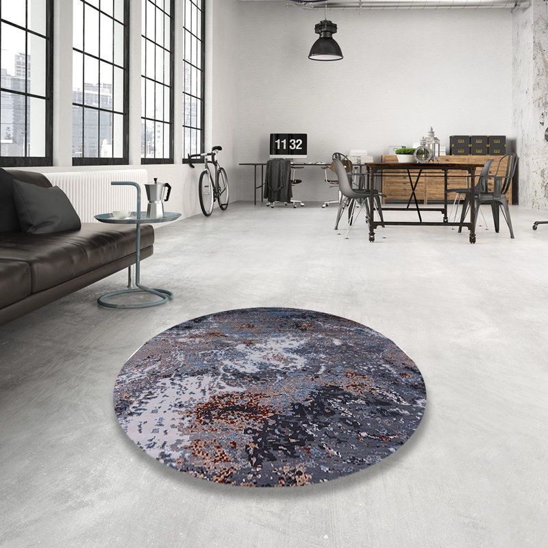Abstract Indoor Rug, Round 8'