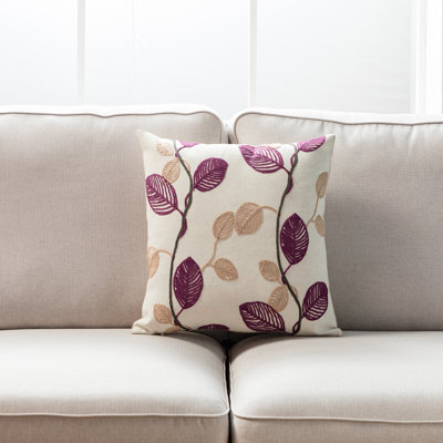 Housse de coussin feuille carrée