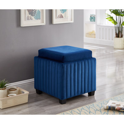 1 banc de rangement rembourré en tissu