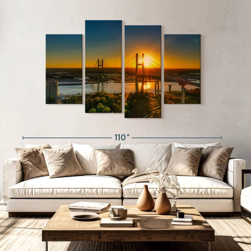 Lilie Talmadge Memorial Bridge, 54" H x 84" W