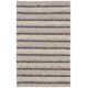 Orion Striped Handwoven Wool Area Rug in Natural/Beige/Ivory