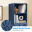 4-Tier Bookshelf With Door - Wooden Storage Bookcase, Display Cabinet For Home & Office, Blue-406046995-406046993