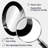 Black White Contemplative Abstraction II - Large Oval Wall Mirror On Metal-198152335