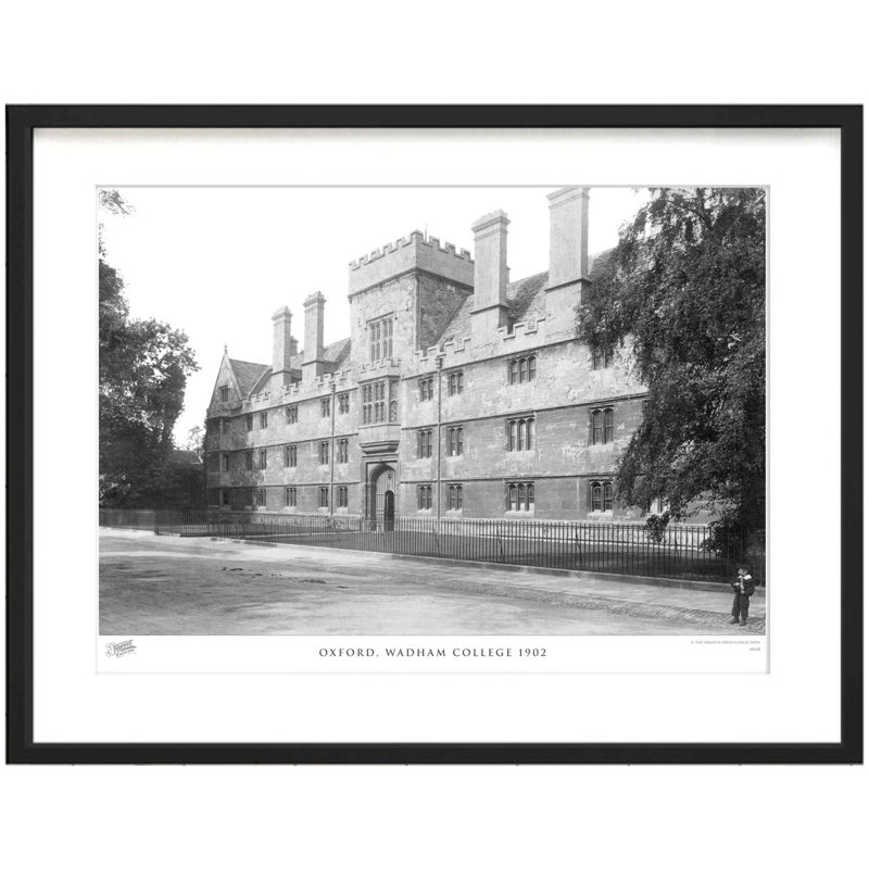 Oxford, Wadham College 1902 1 Piece Single Picture Frame Wall Art, 28cm H x 36cm W x 2.3cm D