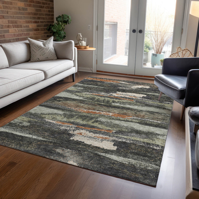 Tapis Aleighna avec envers antidérapant, Rectangulaire 8 pi x 10 pi