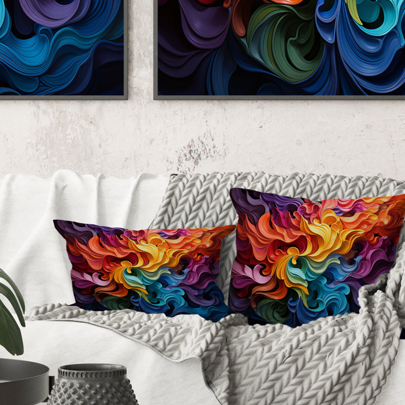 Coussin décoratif Opt Art Vibrant Illusions II - Op Art