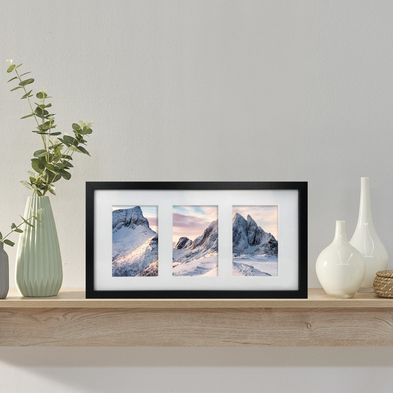 Domic Picture Frame with Mat, Black