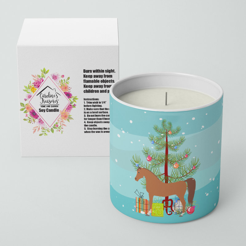 Bougie décorative 10 oz Arabian Horse Christmas