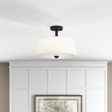 Bomberger Fabric Semi Flush Mount