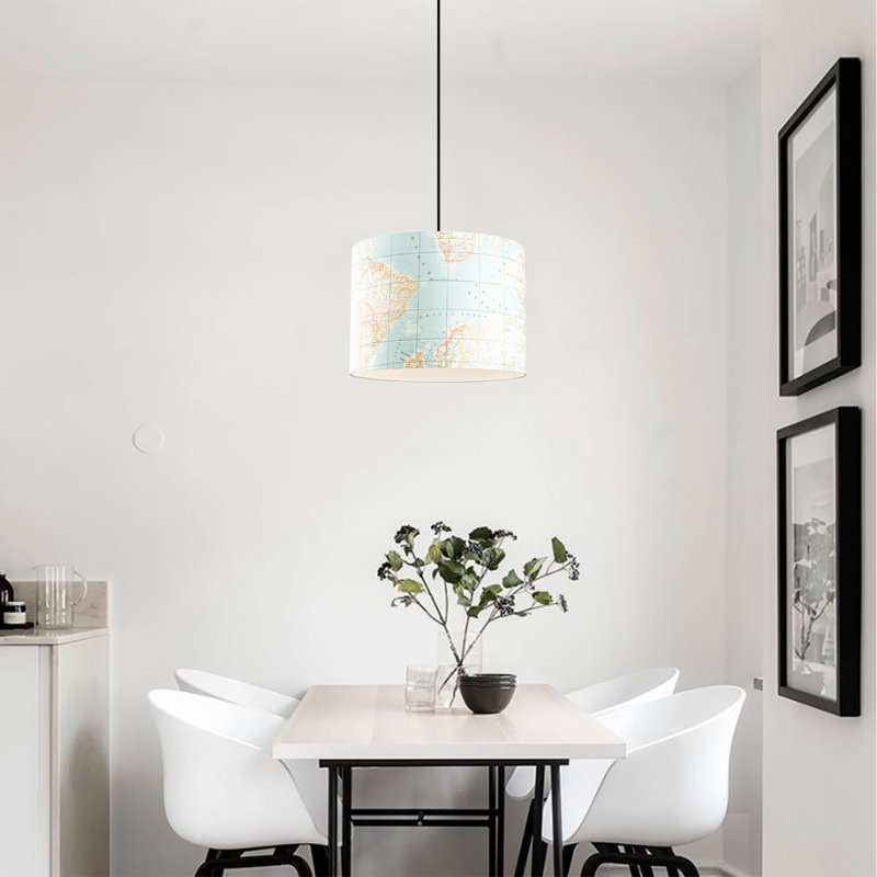 Luminaire suspendu tambour 1 lumière Shayaan